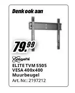 MediaMarkt ELITE TVM 5505 VESA 400x400 Muurbeugel aanbieding