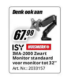 MediaMarkt IMA-2000 Zwart Monitor standaard voor monitor tot 32’’ aanbieding