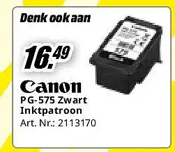 MediaMarkt PG-575 Zwart Inktpatroon aanbieding