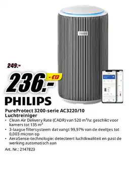 MediaMarkt PureProtect 3200-serie AC3220/10 Luchtreiniger aanbieding