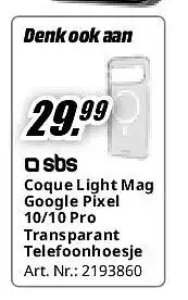 MediaMarkt Coque Light Mag Google Pixel 10/10 Pro Transparant Telefoonhoesje aanbieding