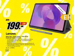 MediaMarkt Lenovo Idea Tab + Folio Cover + Pen Grijs Android Tablet 11 inch aanbieding