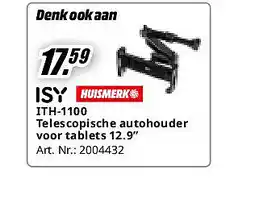 MediaMarkt ITH-1100 Telescopische autohouder voor tablets 12.9” aanbieding