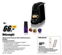 MediaMarkt Nespresso Essenza Mini EN85.B Zwart Glossy Capsulemachine aanbieding