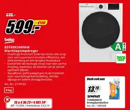 MediaMarkt B5T49924WMM Warmtepompdroger aanbieding