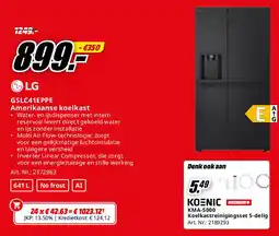 MediaMarkt GSLC41EPPE Amerikaanse koelkast aanbieding