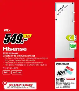 MediaMarkt FV298N4AWC Vrijstaande diepvriezerkast aanbieding