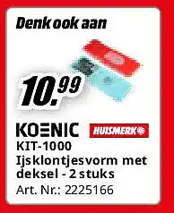MediaMarkt KIT-1000 Ijsklontjesvorm met deksel - 2 stuks aanbieding