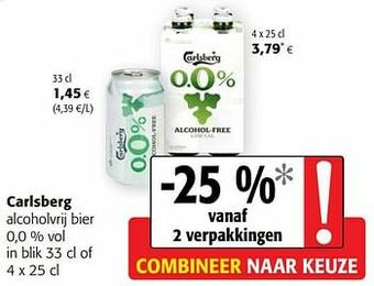 Colruyt Carlsberg alcoholvrij bier aanbieding