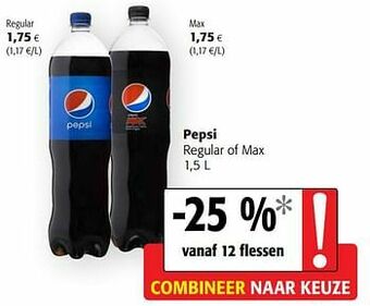 Colruyt Pepsi regular of max aanbieding