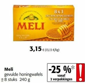 Meli gevulde honingwafels