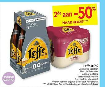 Intermarché Leffe Alcoholvrij Abdijbier aanbieding