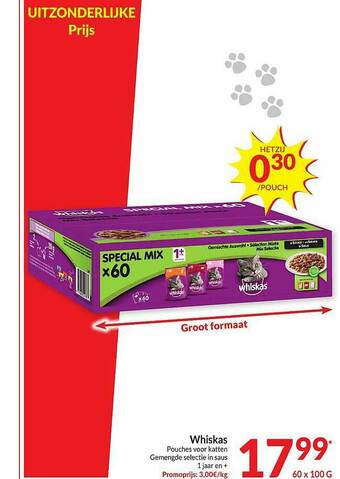 Intermarché Whiskas Pouches Voor Katten aanbieding