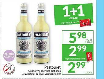 Intermarché Pastouret Alcoholvrij Aperitief Met Anijs aanbieding