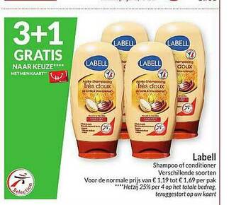 Intermarché Labell Shampoo Of Conditioner aanbieding