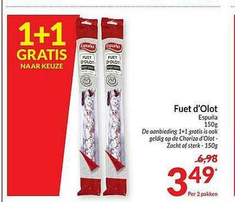 Intermarché Fuet D Olot Espuña aanbieding