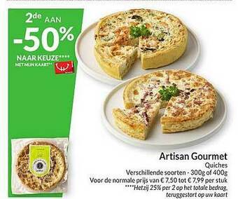 Intermarché Artisan Gourmet Quiches aanbieding