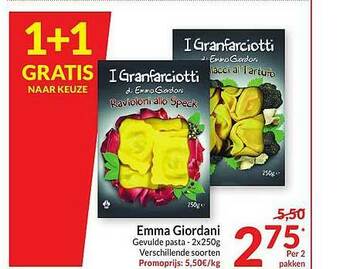 Intermarché Emma Giordani Gevulde Pasta aanbieding