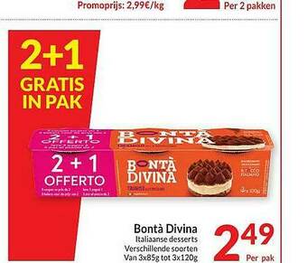 Intermarché Bontà Divina Italiaanse Desserts aanbieding
