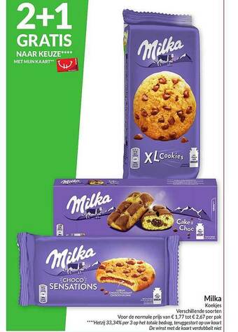 Intermarché Milka Koekjes aanbieding
