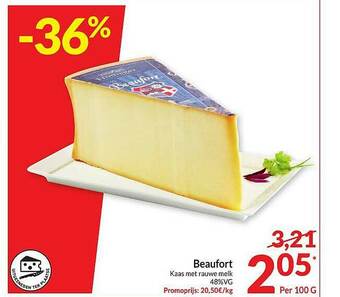 Intermarché Beaufort Kaas Met Rauwe Melk aanbieding