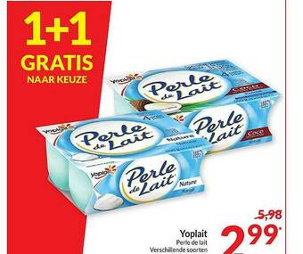 Intermarché Yoplait Perle De Lait aanbieding