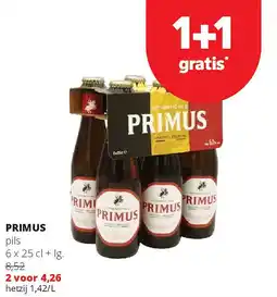 Spar PRIMUS pils + lg aanbieding