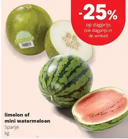 Spar limelon of mini watermeloen aanbieding