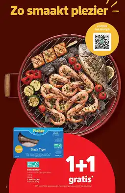 Spar FISKER DAILY jumbo black tiger garnalen aanbieding