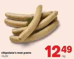 Spar chipolata’s met pesto aanbieding