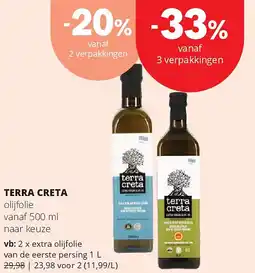 Spar TERRA CRETA olijfolie vanaf aanbieding
