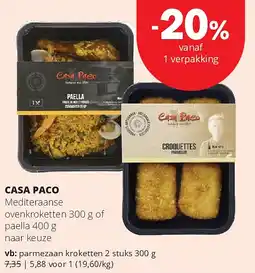 Spar CASA PACO Mediteraanse ovenkroketten aanbieding