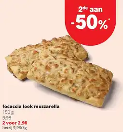 Spar focaccia look mozzarella aanbieding