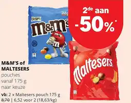 Spar M&M’S of MALTESERS aanbieding