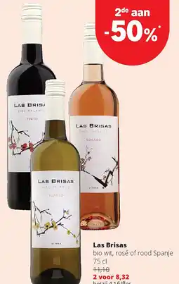 Spar Las Brisas bio wit, rosé of rood Spanje aanbieding