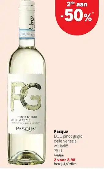 Spar Pasqua DOC pinot grigio delle Venezie wit Italië aanbieding