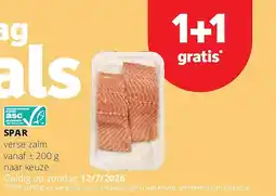 Spar SPAR verse zalm vanaf ± aanbieding