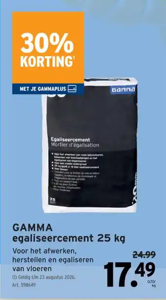 GAMMA Gamma Egaliseercement aanbieding