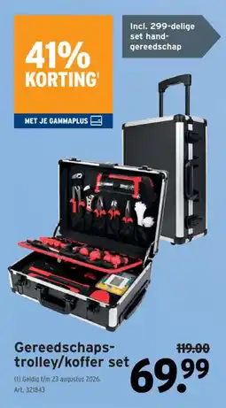 GAMMA Gereedschaps trolley/koffer aanbieding