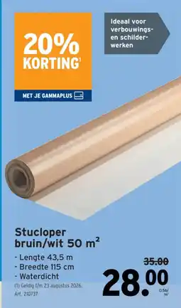 GAMMA Stucloper bruin/wit aanbieding