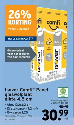GAMMA Isover Comfi Panel Glaswolplaat aanbieding