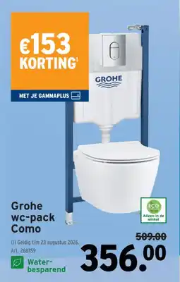 GAMMA Grohe wc-pack Como aanbieding