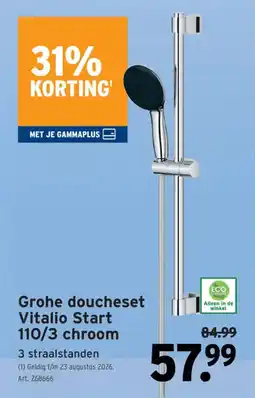 GAMMA Grohe doucheset Vitalio Start aanbieding