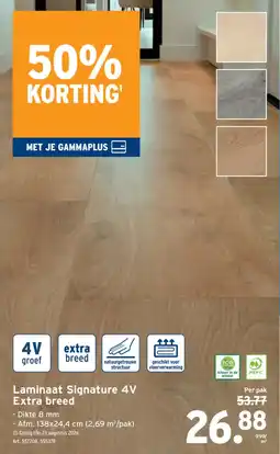 GAMMA Laminaat Signature 4V Extra breed aanbieding