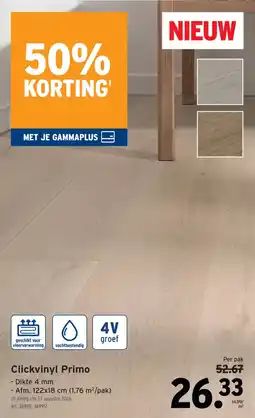 GAMMA Cliclvinyl Primo aanbieding