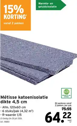 GAMMA Métisse katoenisolatie aanbieding
