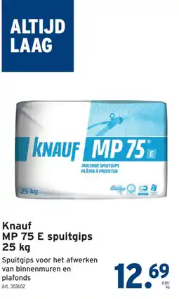 GAMMA Knauf MP 75 E Spuitgips aanbieding
