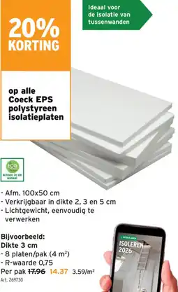 GAMMA Coeck EPS polystyreen isolatieplaten aanbieding
