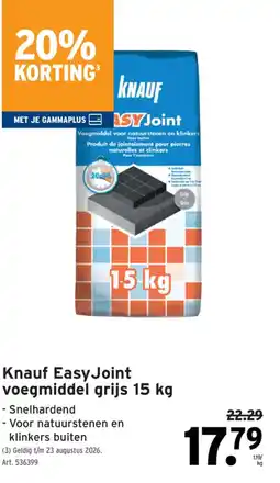 GAMMA Knauf Easy Joint voegmiddel grijs aanbieding