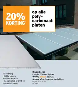 GAMMA Poly Carbonaat Platen aanbieding